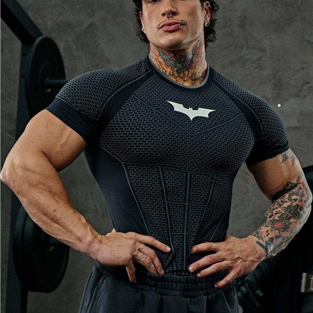 Young la Batman compression shirt